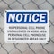 Signmission No Personal Cell Phone Use Allowed In Work, 14 in W x Rectangle, Plastic OS-2PACK-NS-P-1014-L-14732 - alternate 8